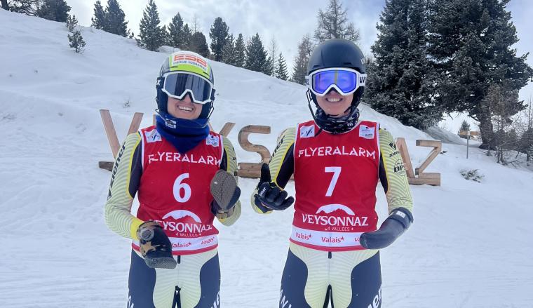 Die von der Salto Foundation unterstützten Para-Skisportlerinnen Andrea...