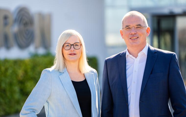 Die Geschäftsführer der Hekatron Unternehmen: Petra Riesterer und Arno...