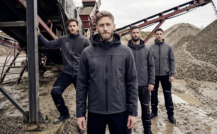 Neue Kübler Wetterjacken auf einen Blick: v. l. n. r. Midlayer, Softshell,...