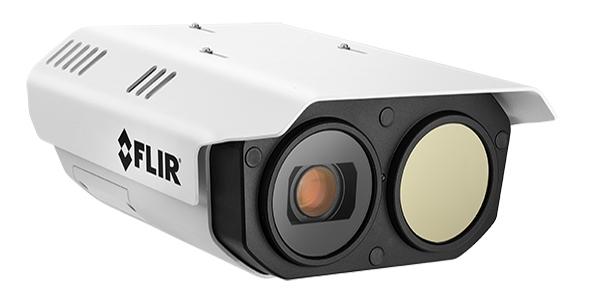 Freigestelltes Bild einer Kamera mit Aufschrift Flir