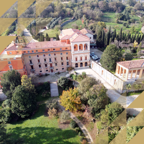 A glorious villa photographed from the air